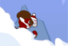 Père Noël Fait Du Saut à Skies Santa Ski Jump